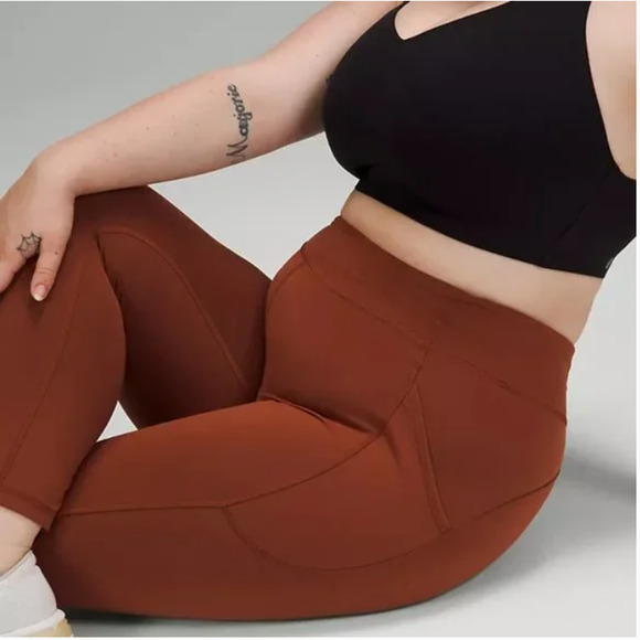 Lululemon Women's Invigorate High Rise Tight 25" Dark Terracotta Size 20 NWT - Picture 3 of 9